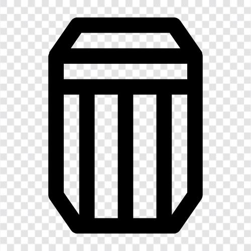 garbage, rubbish, rubbish bin, waste bin icon svg