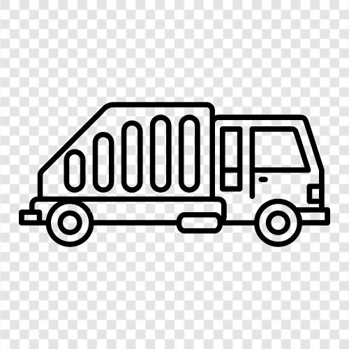 Mülltransporter, Müllsammler, Mülltransporter Fahrer, Mülltransporter Firma symbol