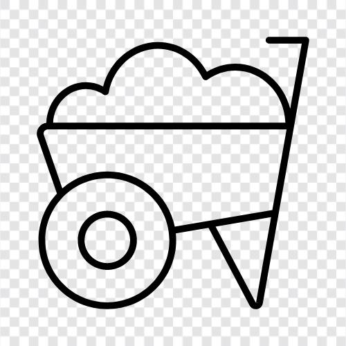 garden, tools, Garden tools, Wheelbarrow icon svg