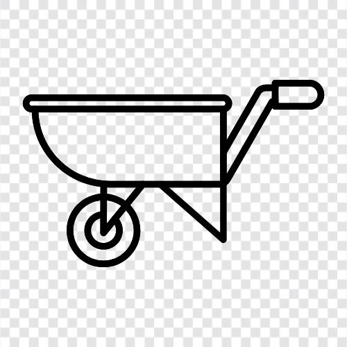 bahçecilik, alet, bahçe, Wheelbarrow ikon svg