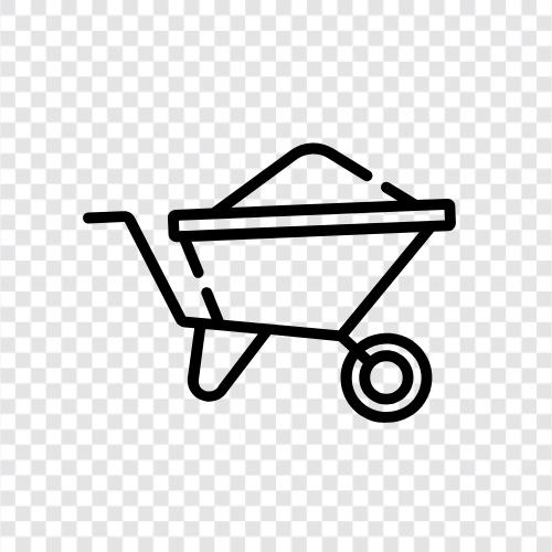 bahçecilik, araçlar, ulaşım, Wheelbarrow ikon svg