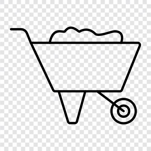 bahçecilik, araç, bahçe, Wheelbarrow ikon svg