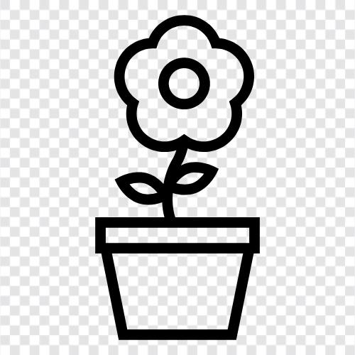 Gardening, Container, Planter, Flower Pot icon svg