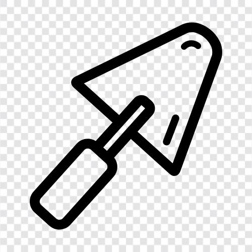 gardening tool, concreting tool, paving tool, Trowel icon svg