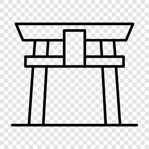 kapı, giriş, kemer, torii ikon svg