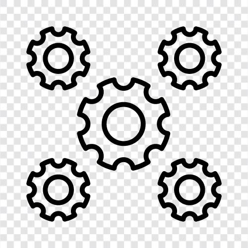 gear, mechanism, clock, gearbox icon svg