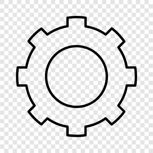 Getriebe, Zahnrad, Zahnrad Montage, Zahnrad angetrieben symbol