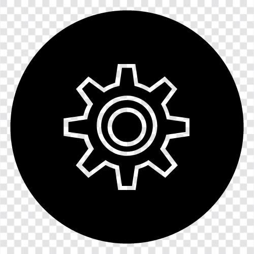 gears, equipment, tools, machines icon svg