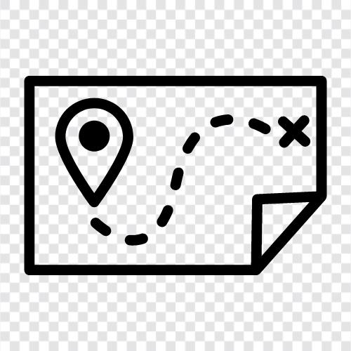 geography, location, points of interest, routes icon svg