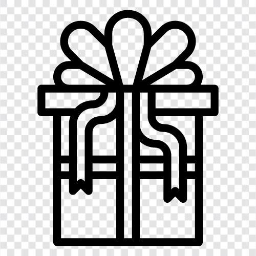 Geschenk schenken, Weihnachten, Ostern, Geburtstag symbol