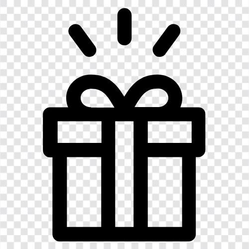 Geschenkverpackung, Geschenkkarte, Geschenkkorb, Geschenkidee symbol