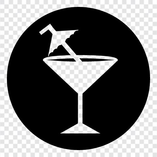 Gin, Martini, ağız, kuru ikon svg