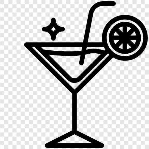 Gin, Wermut, Trocken Wermut, Olivenöl symbol