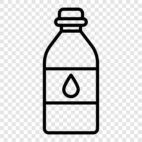 Стеклянные бутылки, пластмассовые бутылки, молочные бутылки Значок svg