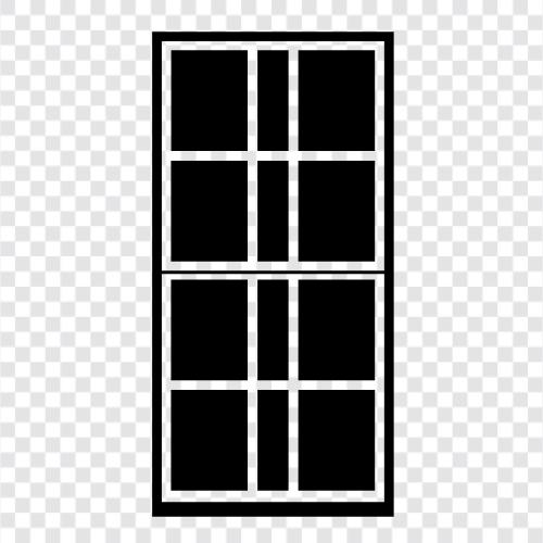 glass, panes, door, screen icon svg