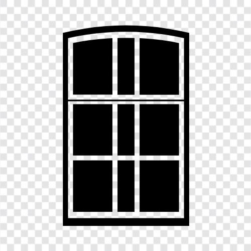 glass, window panes, window treatment, window treatments icon svg