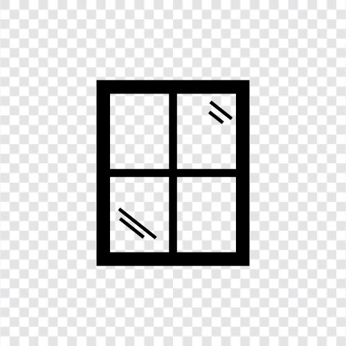 glass, panes, door, screen icon svg