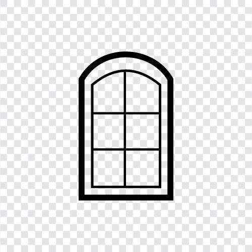 glass, panes, door, screen icon svg