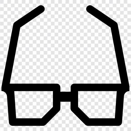 очки, корректирующие линзы, очки для зрения, очки для глаз Значок svg
