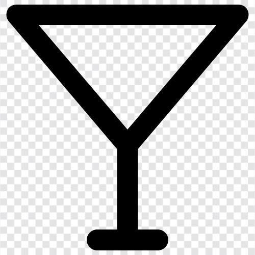 Gläser, Martini Glass, Felsen, Vodka symbol