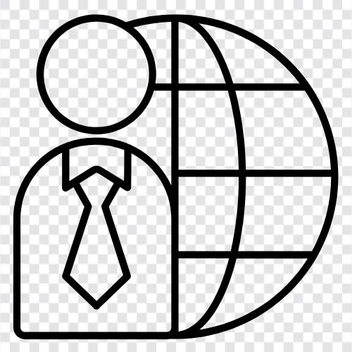 global economy, global trade, globalization, multinationals icon svg