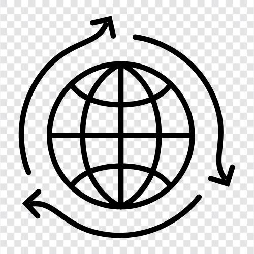 globaler Handel, globale Wirtschaft, globale Gemeinschaft, globaler Marktplatz symbol