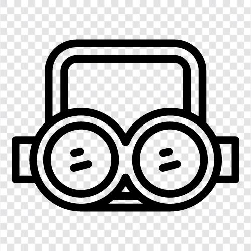 goggle, eyeglasses, safety glasses, safety goggles icon svg