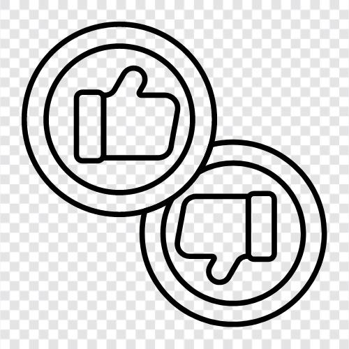 good and bad, like and dislike, positive and negative icon svg