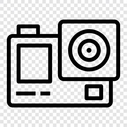 GoPro, camera, action, sports icon svg