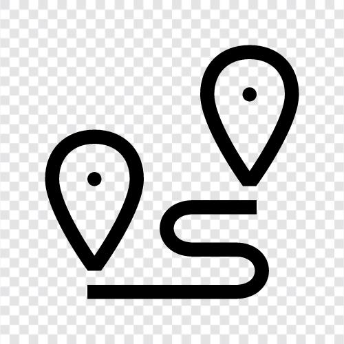 GPS, map, directions, navigation software icon svg