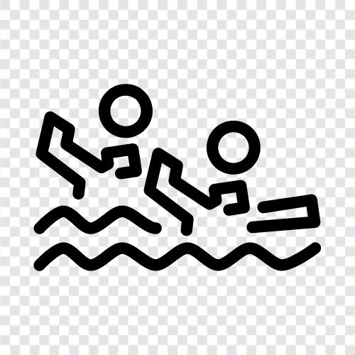 anmutiges Schwimmen, kraftvolles Schwimmen, effizientes Schwimmen, künstlerische Schwimmtechniken symbol