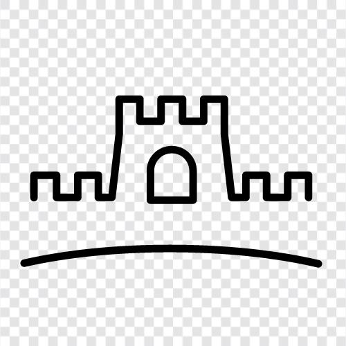 great wall of china, great wall of germany, great wall icon svg