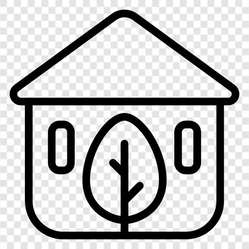 Green Home, nachhaltiges Zuhause, erneuerbare Energien, umweltfreundlich symbol