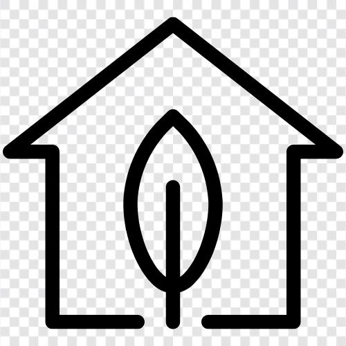 grünes Haus, Solarhaus, Passivhaus, Ökohaus symbol