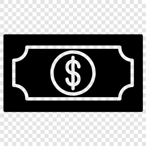 greenback, paper, currency, bill icon svg