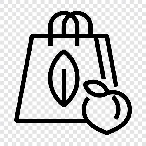 bakkal, çanta, tekrar kullanılabilir, bakkal çantası ikon svg