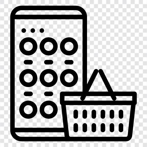 grocery store, grocery shopping, groceries, food icon svg