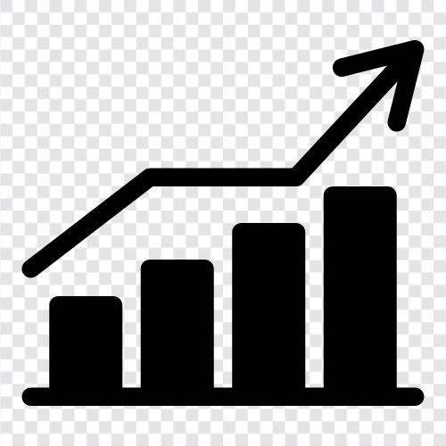 growth chart, growth rates, increase, percentage icon svg