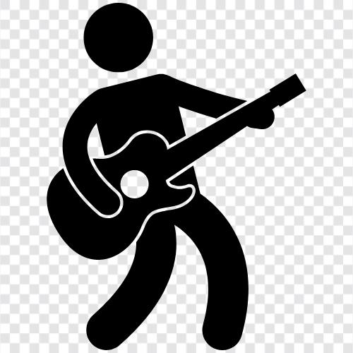 gitar, müzik, ritim, melody ikon svg