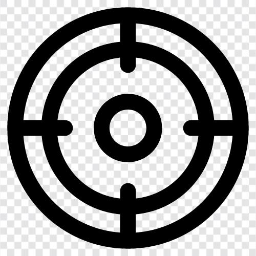 Gewehrziel, Ziel schießen, Rangefinder schießen symbol