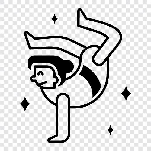 gymnastics, dance, exercise, bodybuilding icon svg