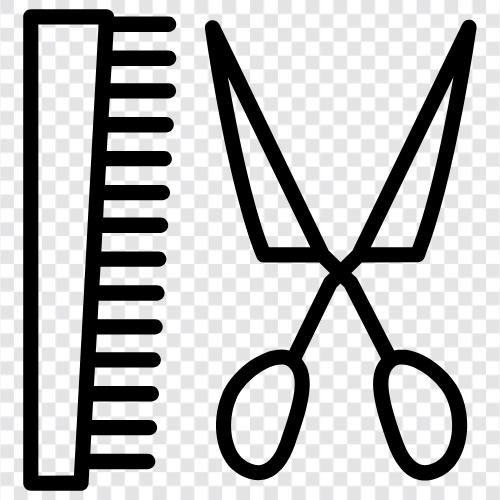 Haarschnitt, Friseursalon symbol