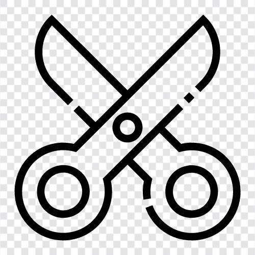 haircut, haircutting, razor, blades icon svg