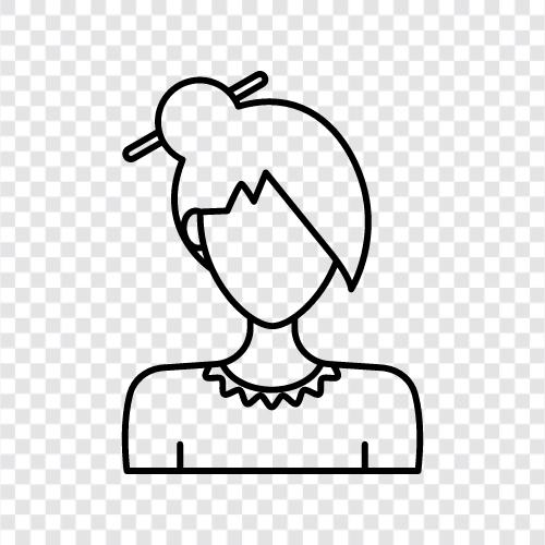 Frisur, Updo, Brötchen, Updo Frisuren symbol