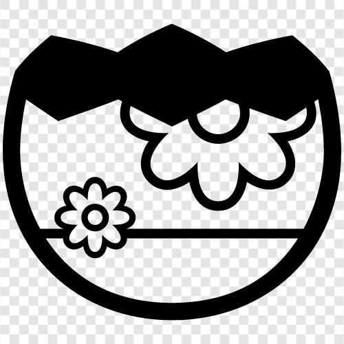 Halbeier, Blumen, Ei, Narzissen symbol