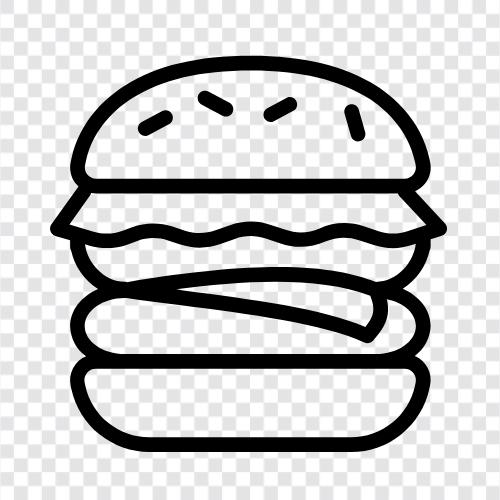 hamburger, beef, beef patty, beef burger ikon svg