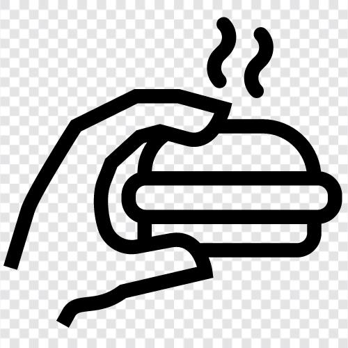 Hamburger, Patty, Bun, Meat icon svg