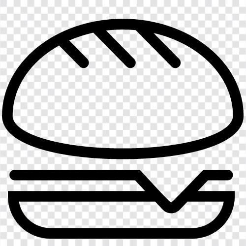 Hamburger, Burger, Sandwich, Fast Food symbol