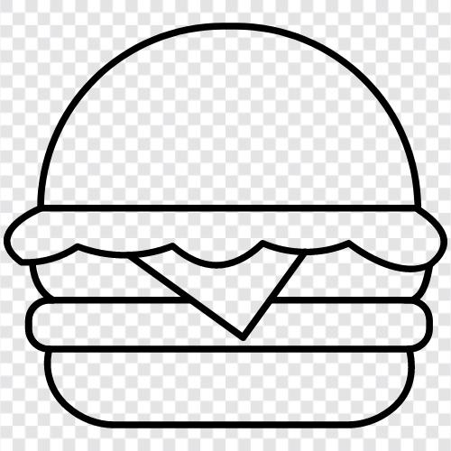 Hamburger, Cheeseburger, Bacon, Meat Значок svg