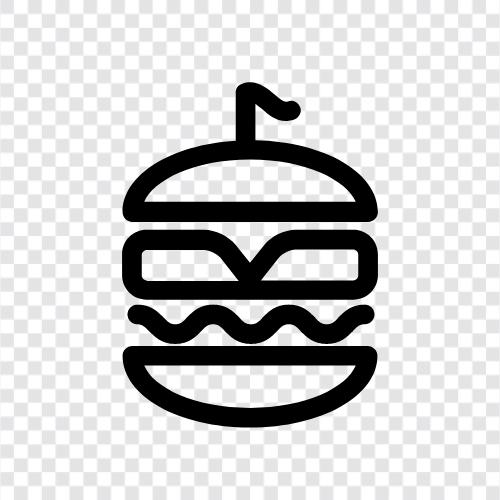 Hamburger, peynir, sığır eti, çizburger ikon svg